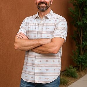 Hang Ten Men’s Southwestern Print Button Up Shirt Size XL